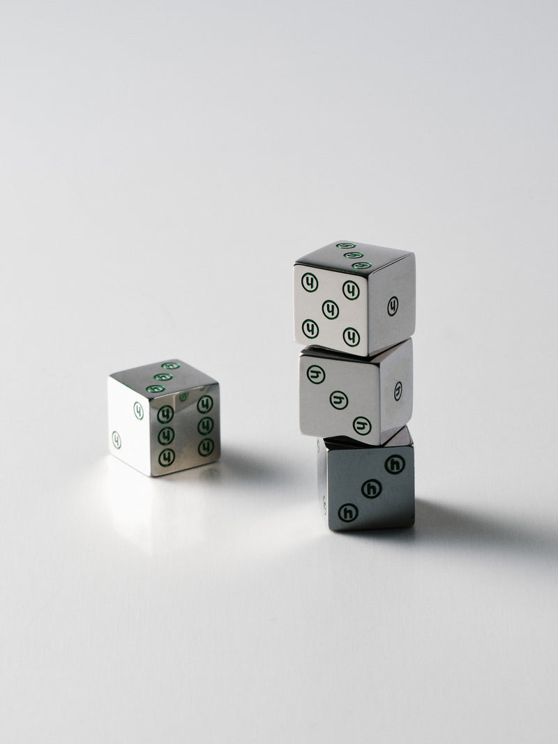Chrome+Metal+Dice+Set