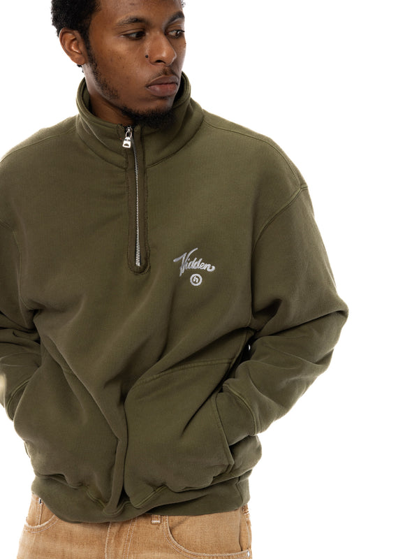 Washed Quarter Zip Sweatshirt