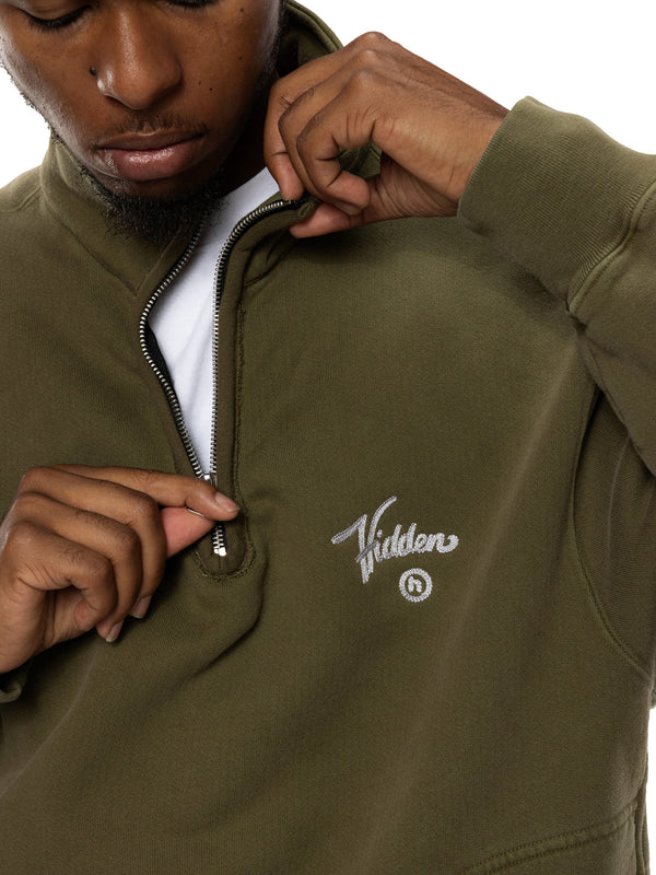 Washed Quarter Zip Sweatshirt