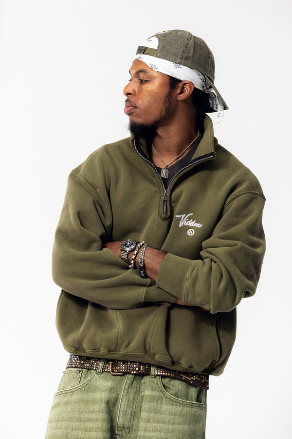 Washed Quarter Zip Sweatshirt