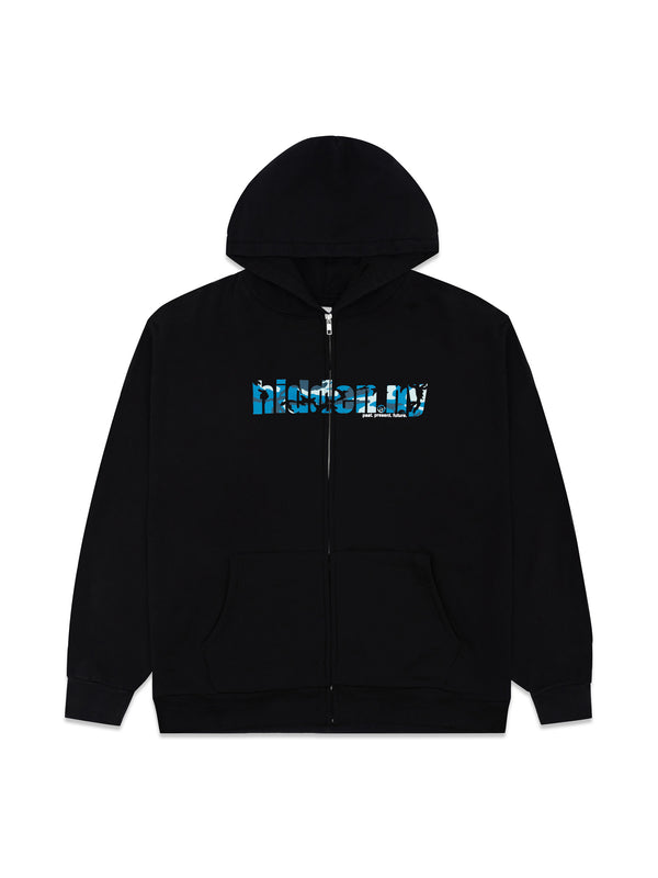 Camo Spellout Zip Hoodie