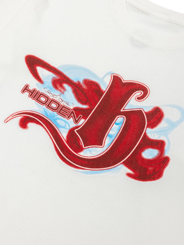 Airbrush Waffle L/S Tee