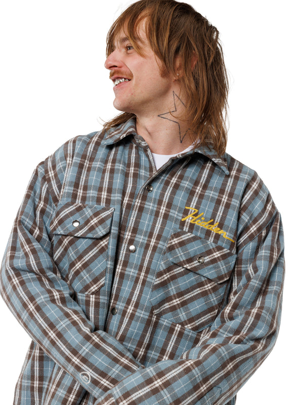 Padded Plaid Snap Flannel
