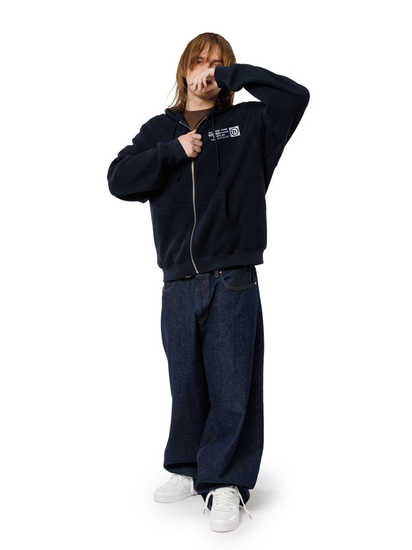 Waffle Knit Zip Hoodie