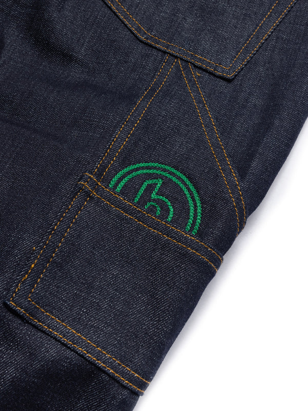 Buckle Back Raw Denim